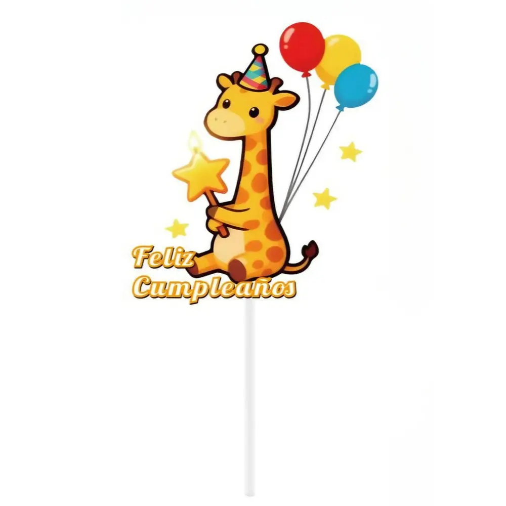 Vela cumpleaños jirafa