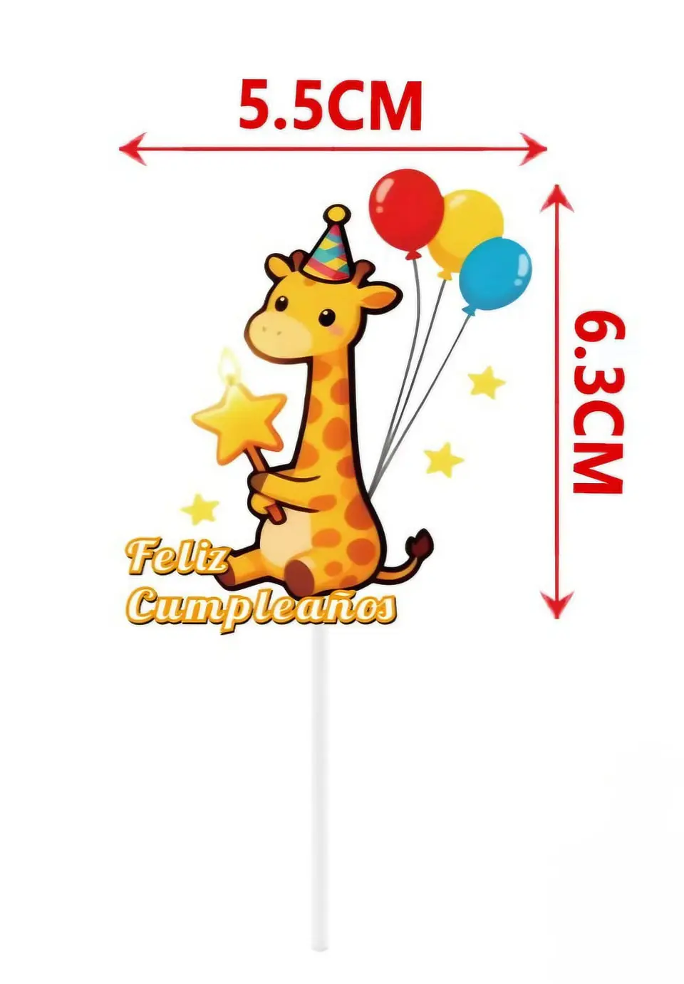 Vela cumpleaños jirafa 2