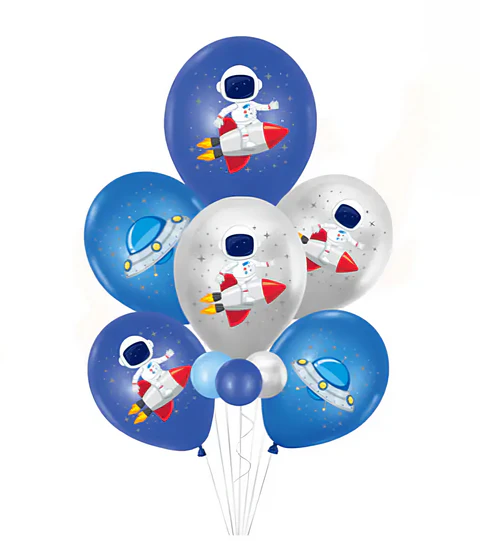 Globos látex astronauta 12 unidades 