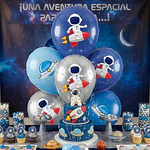 Globos látex astronauta 12 unidades 