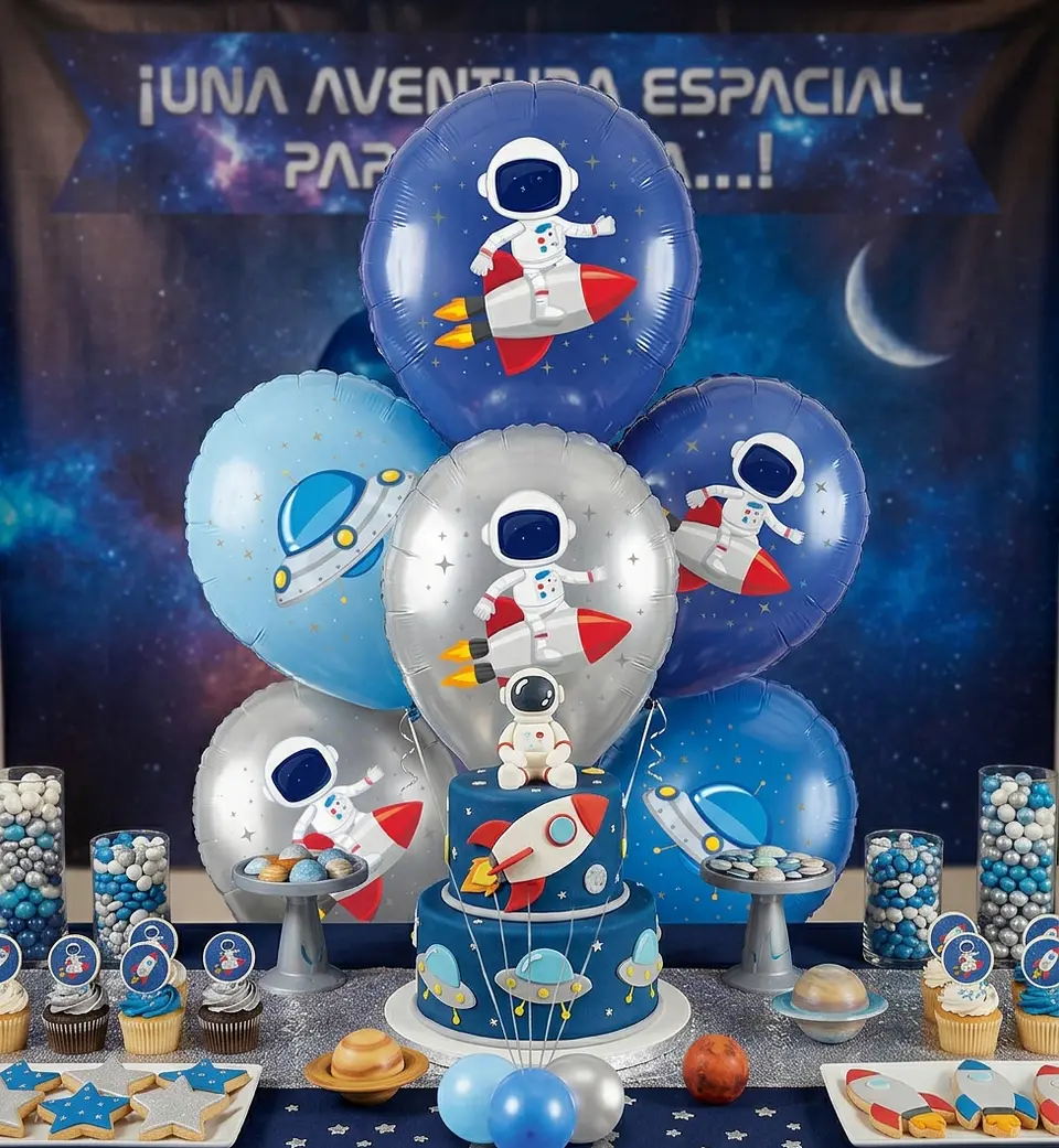 Globos látex astronauta 10 unidades  2