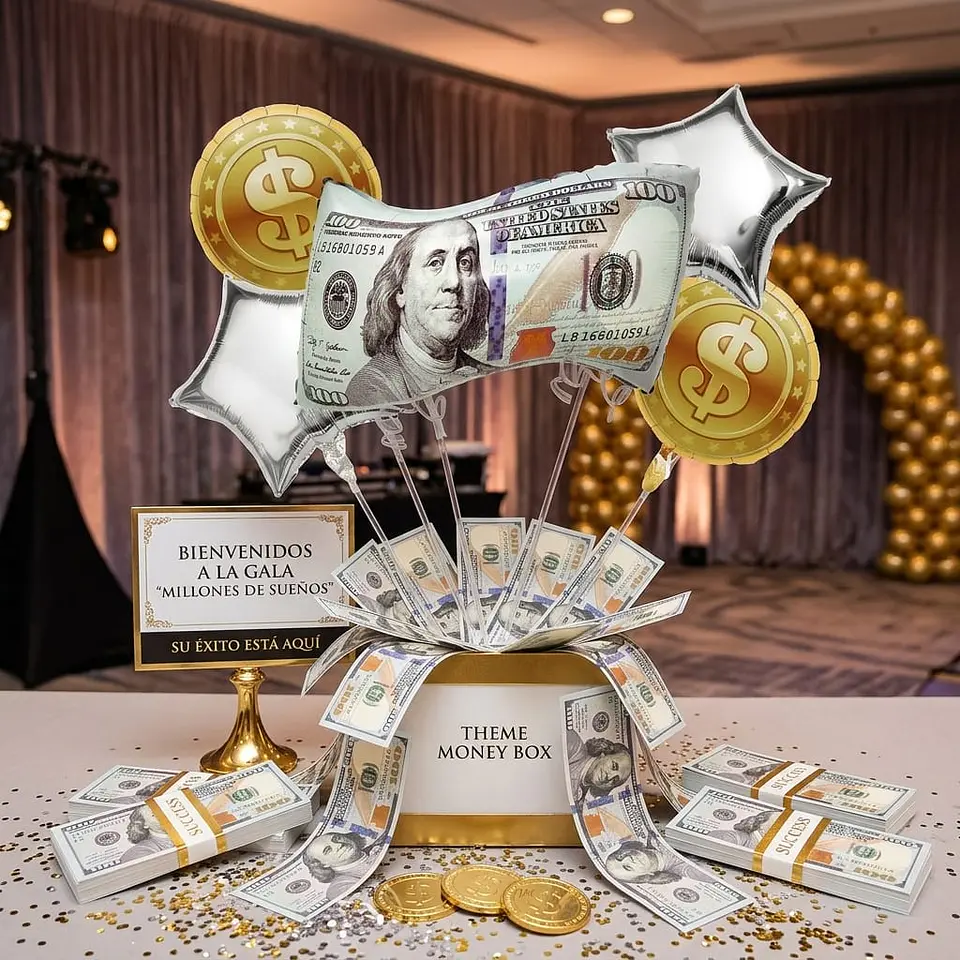 Set de globos dolar 2