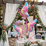 Globos metálicos mariposa 3 unidades 29 cm