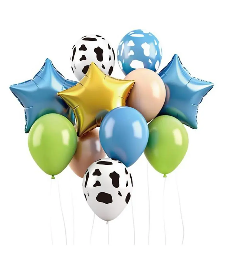Set de globos vaquita 1