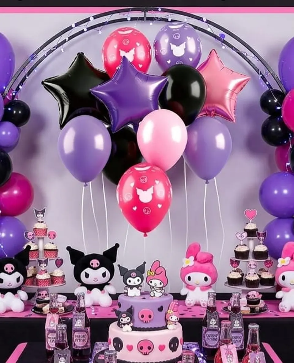 Set de globos kuromi 2