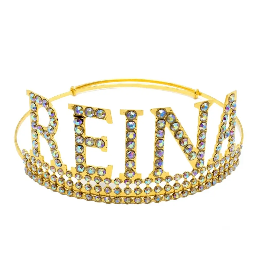 Corona metálica reina 