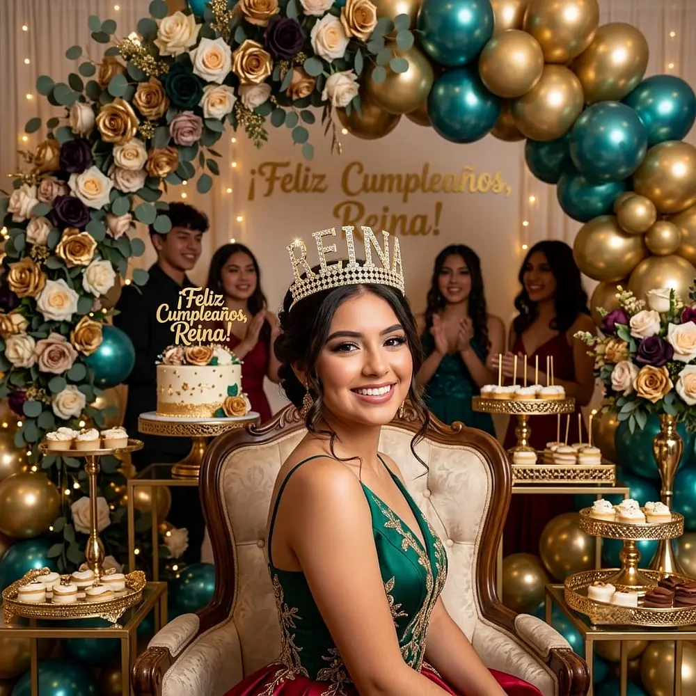 Corona metálica reina 