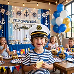 Gorro capitán marina infantil