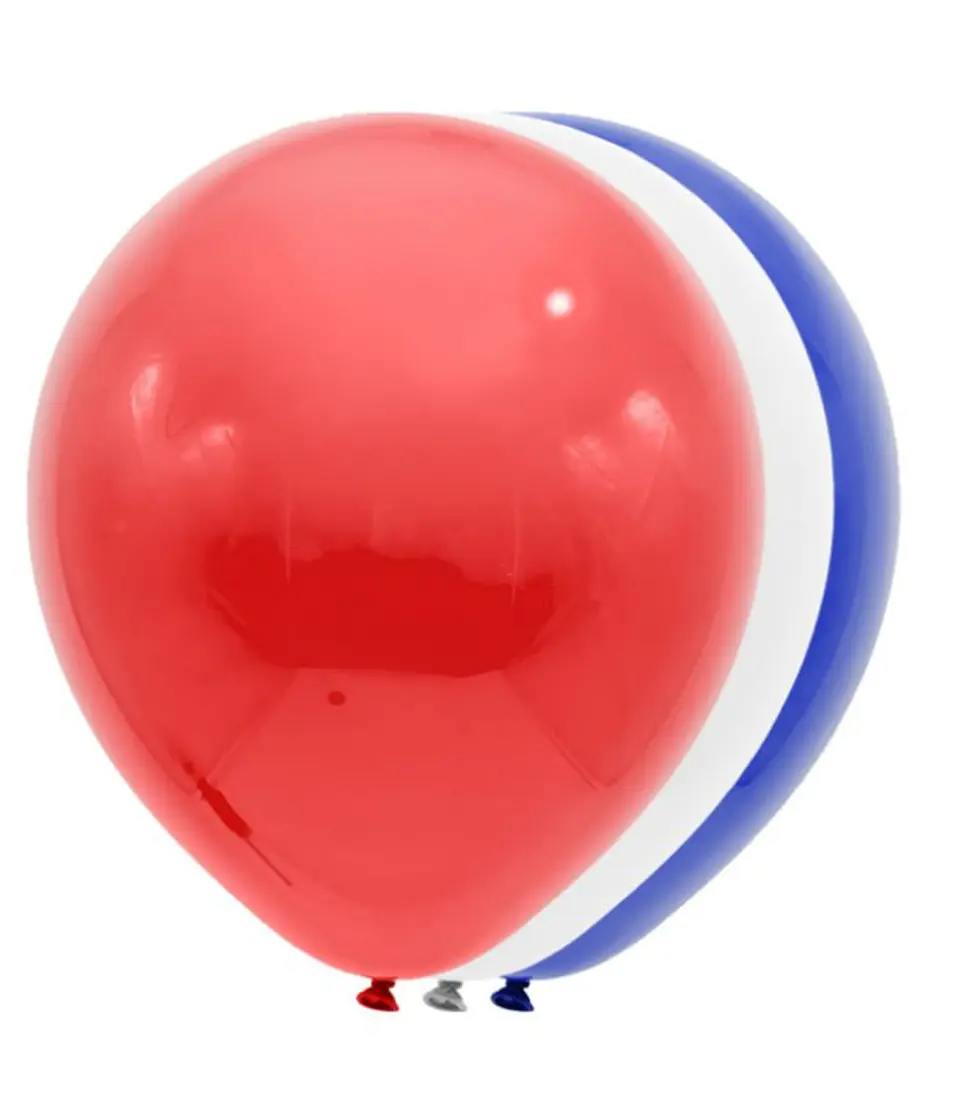 Globo látex azul,rojo,blanco 50 unidades 1