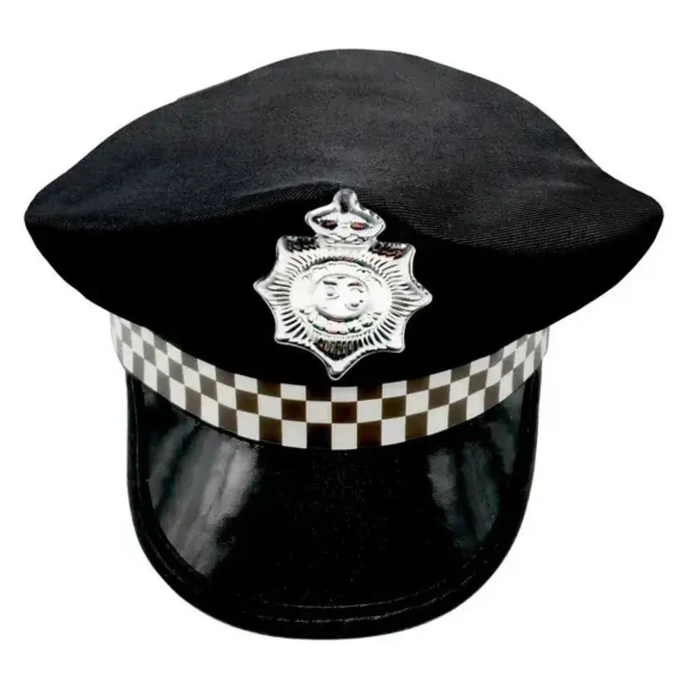 Sombrero adulto policía fiesta  negro 