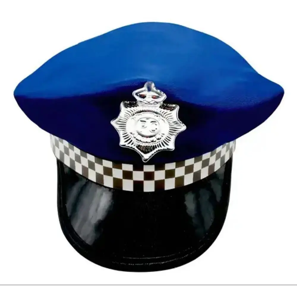 Sombrero adulto policía fiesta azul