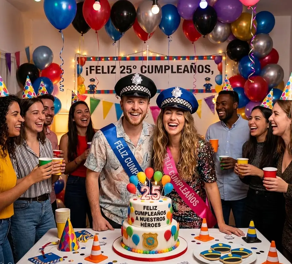 Sombrero adulto policía fiesta 3