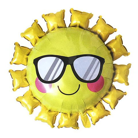 Globo metálico Sol lentes