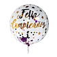 Globo burbuja confetti feliz cumpleaños - Miniatura 1