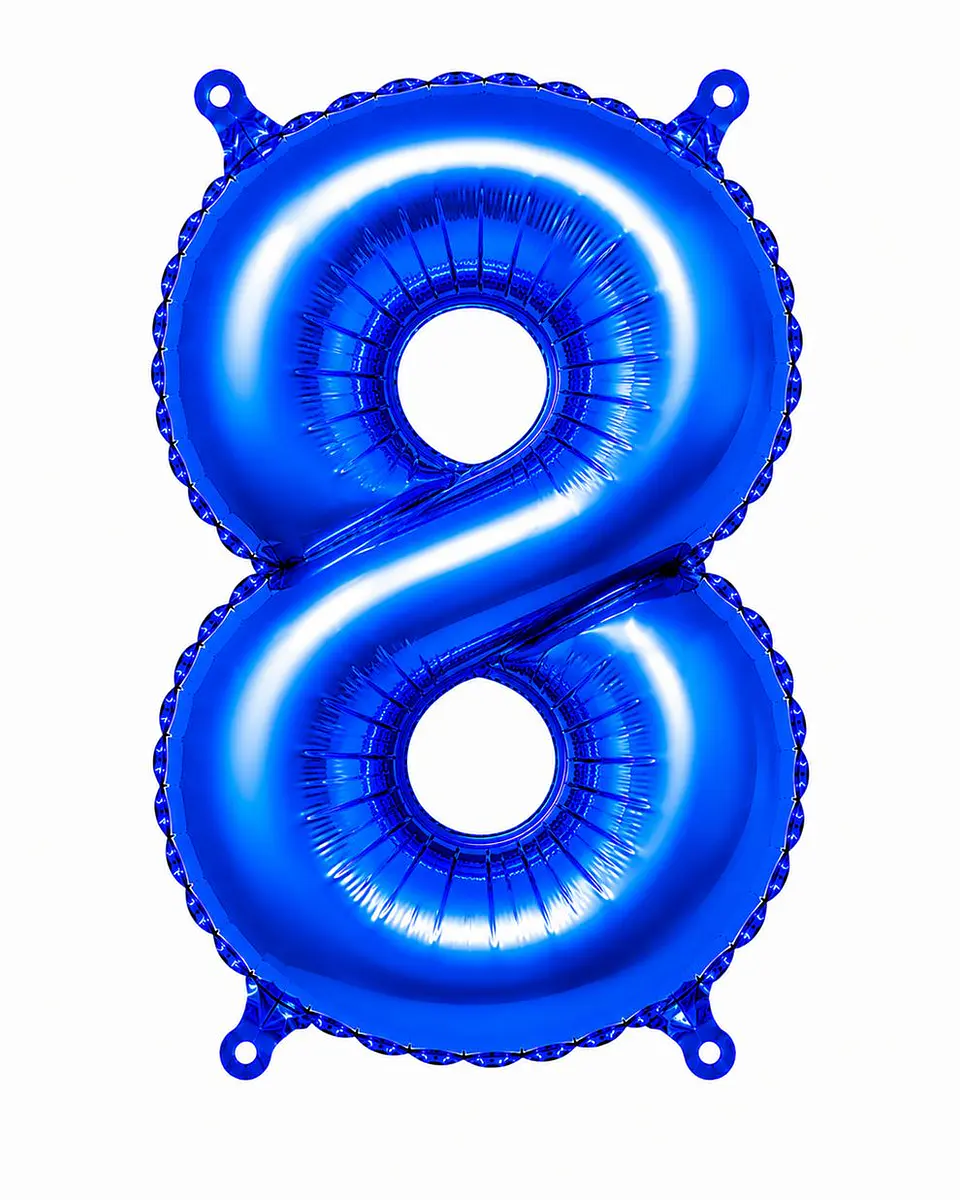 Números del 0-9 azul 9