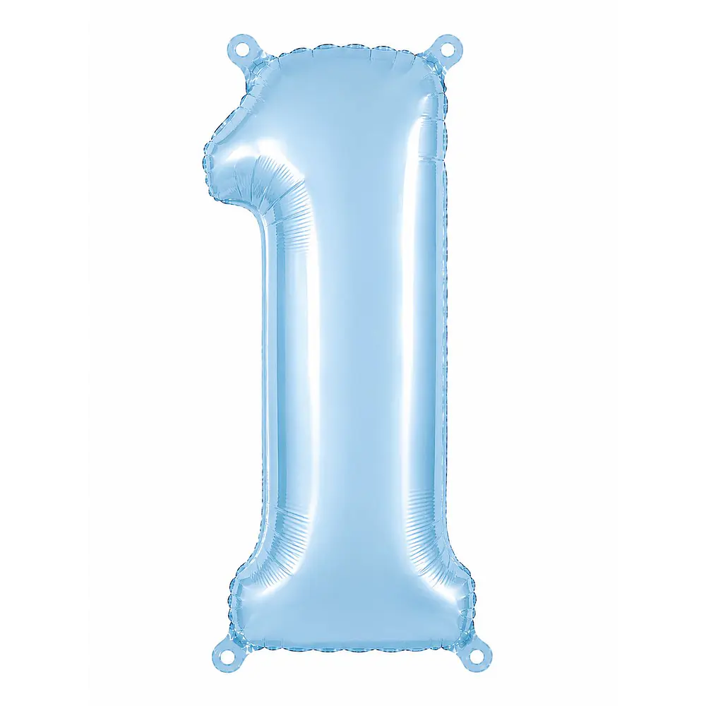 Números del 0-9 celeste pastel