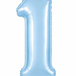 Números del 0-9 celeste pastel