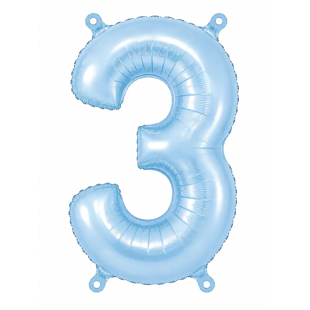 Números del 0-9 celeste pastel