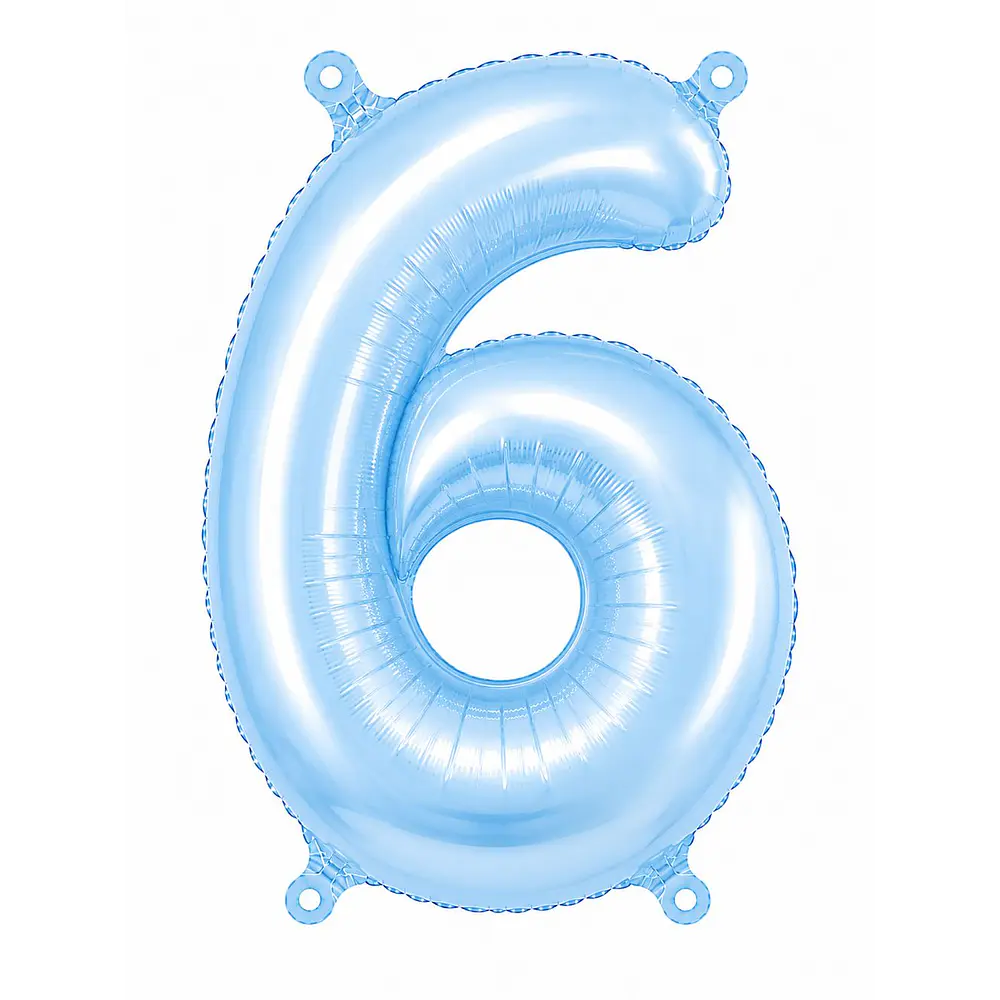 Números del 0-9 celeste pastel
