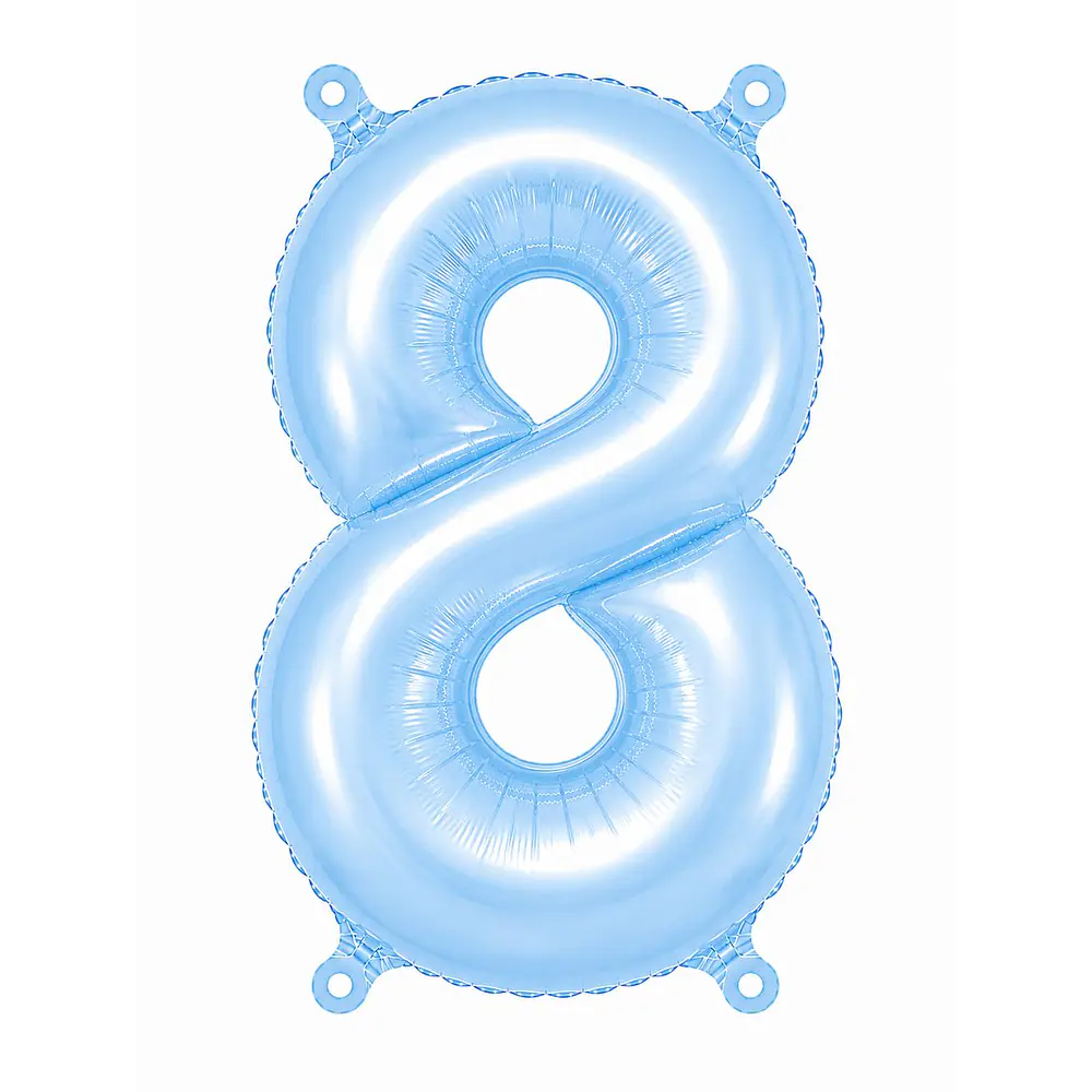 Números del 0-9 celeste pastel