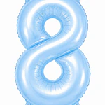 Números del 0-9 celeste pastel