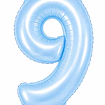 Números del 0-9 celeste pastel