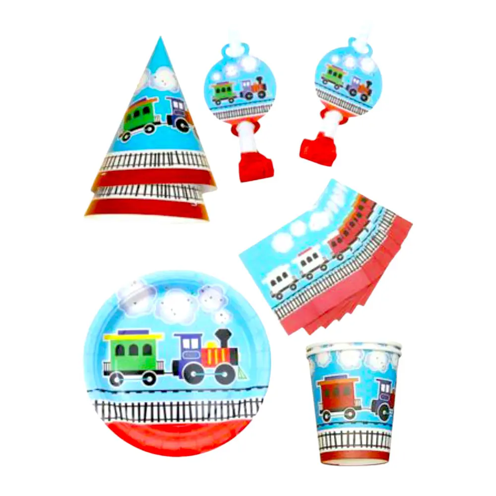 Pack cumpleaños temática tren 30 unidades 