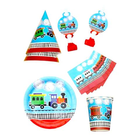 Pack cumpleaños temática tren 30 unidades 