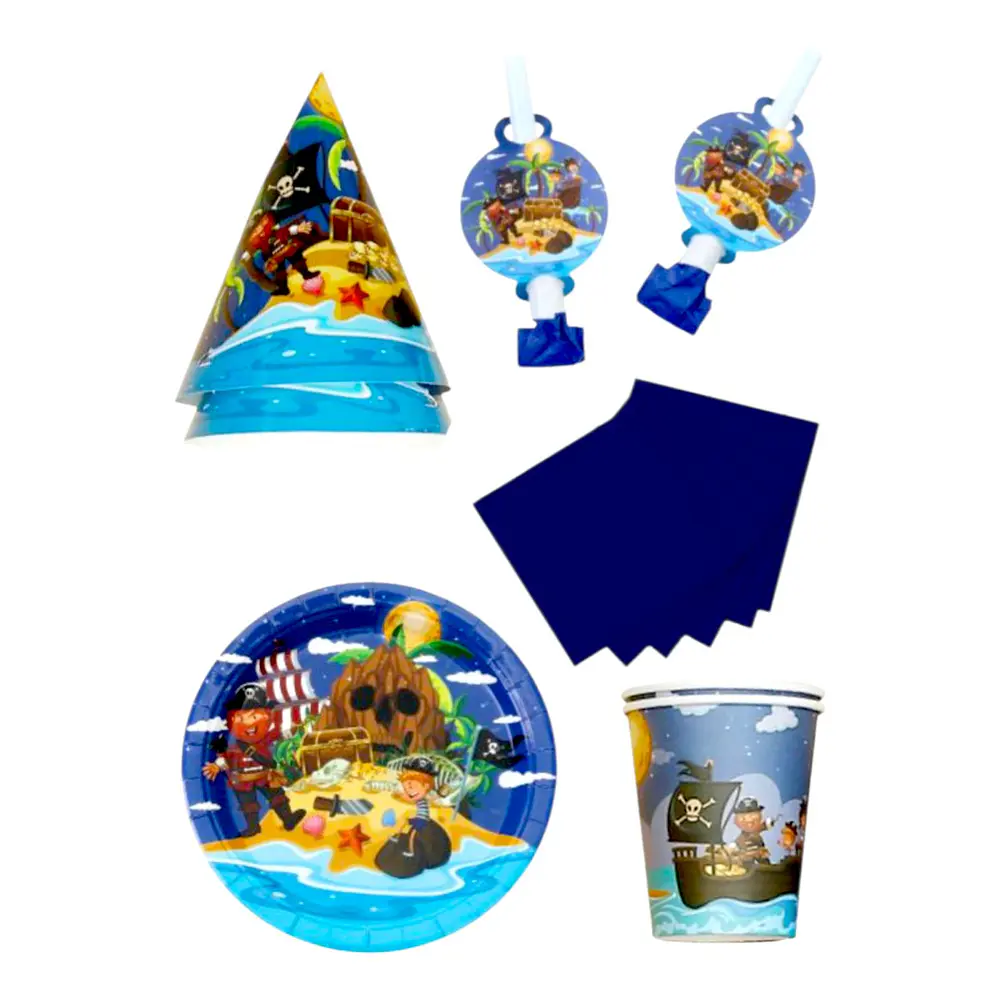Pack cumpleaños temática pirata 30 unidades 