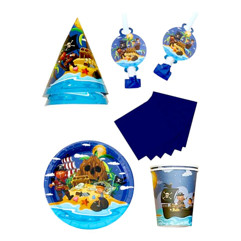 Pack cumpleaños temática pirata 30 unidades 