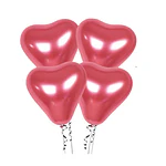Globos de látex corazón 4 unidades