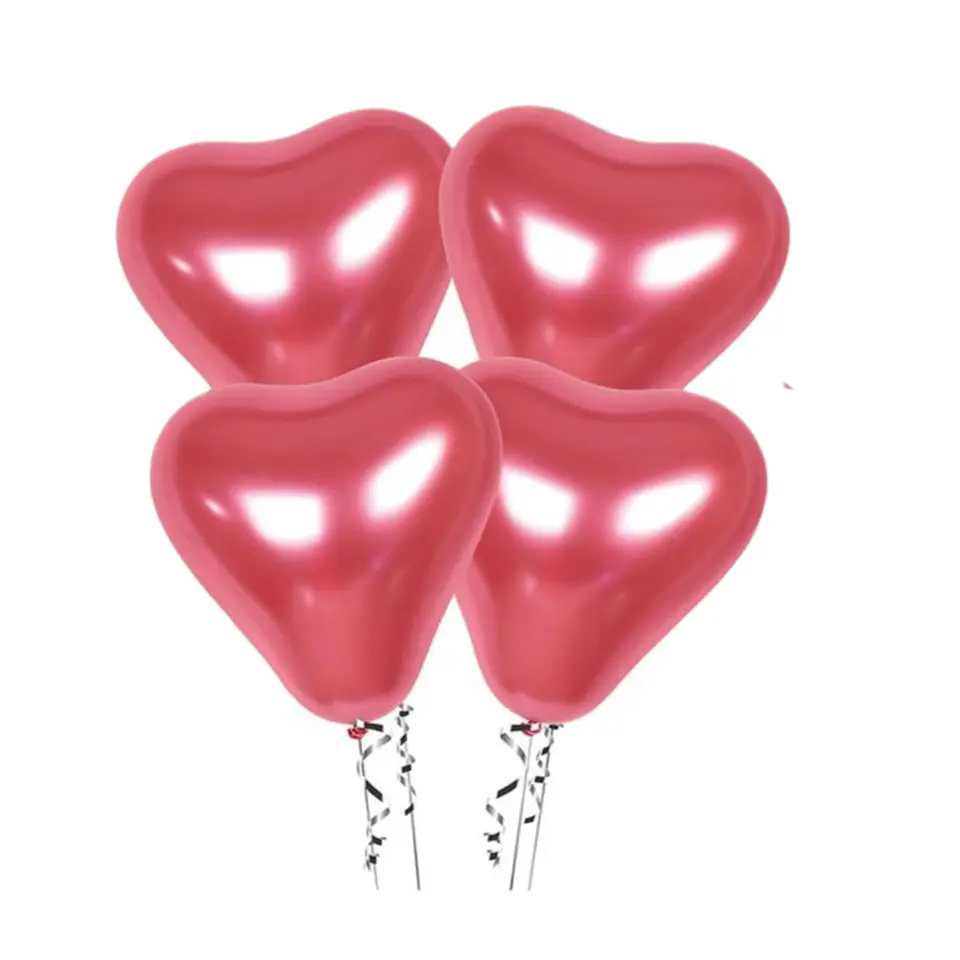 Globos de látex corazón 4 unidades 1