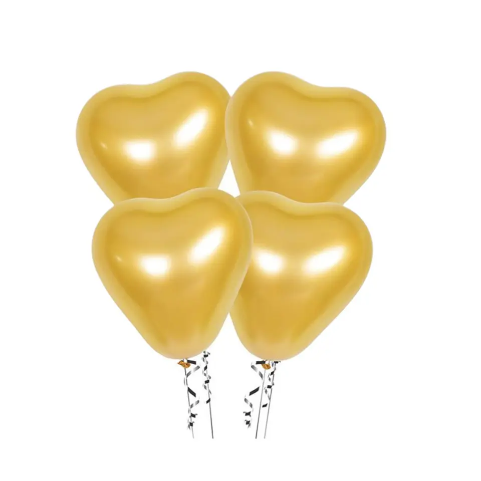 Globos de látex corazón 4 unidades 2