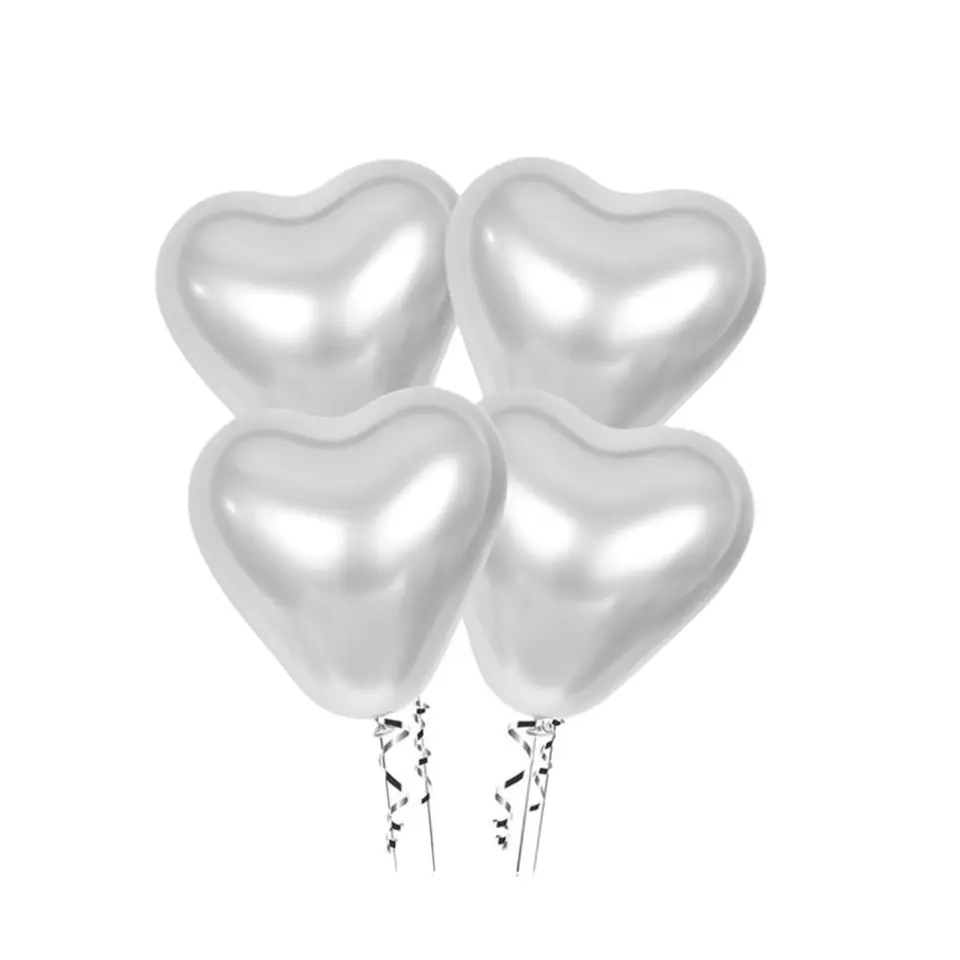 Globos de látex corazón 4 unidades 3