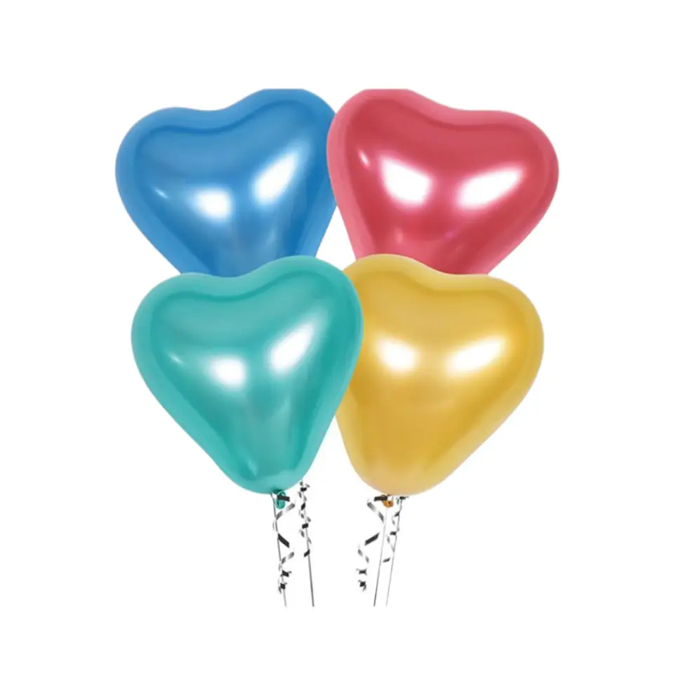 Globos de látex corazón 4 unidades 4