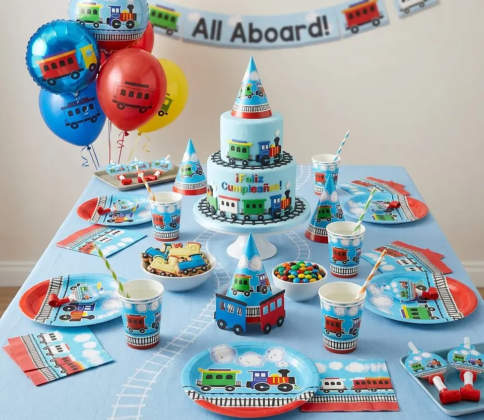 Pack cumpleaños temática tren 30 unidades  2
