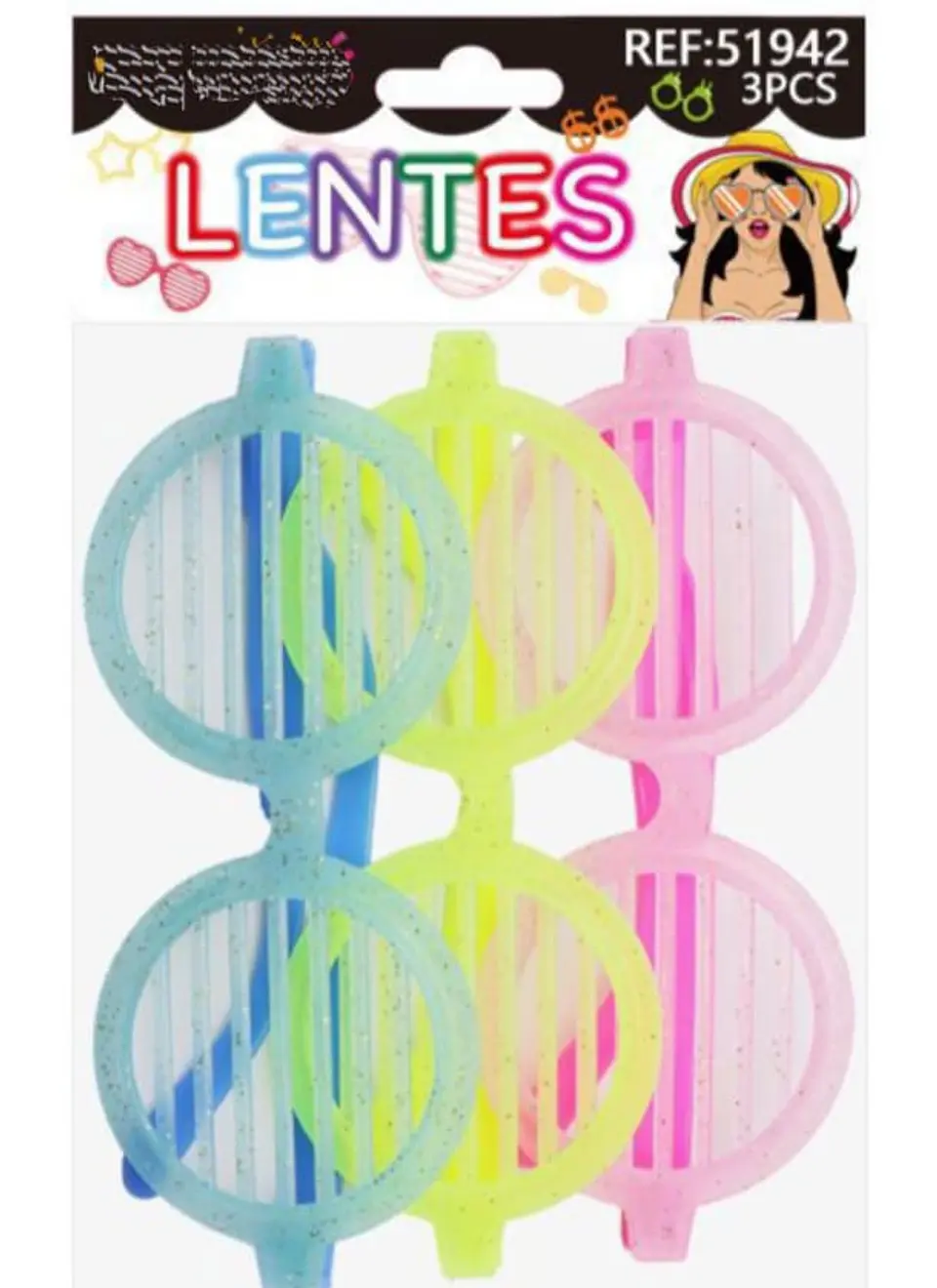 Lentes cotillón circular 2