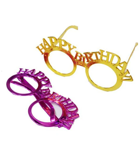 Lentes metalizados happy birthday