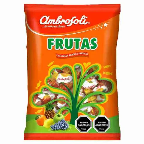 Caramelos sabores frutales 100 unidades