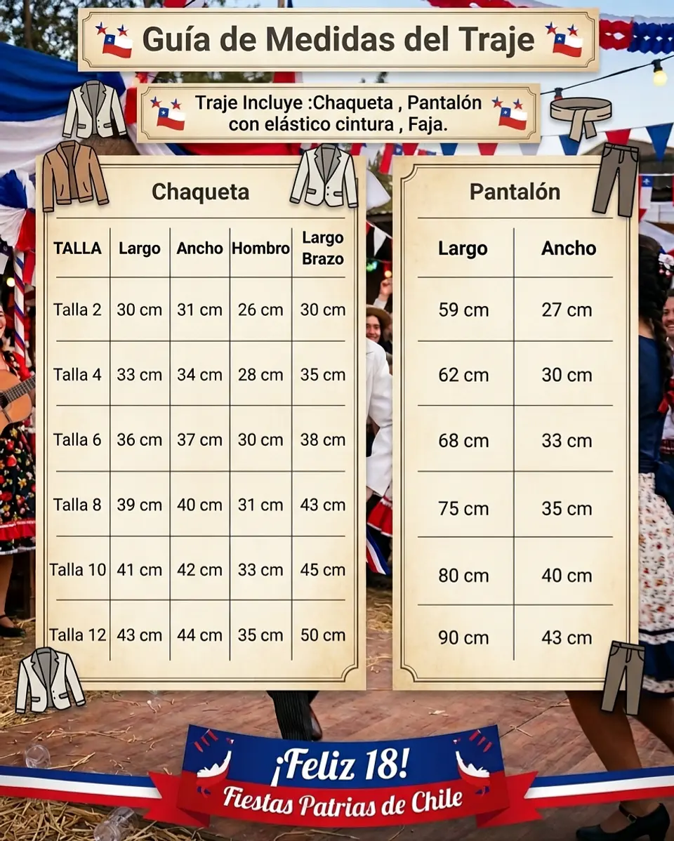 Traje Huaso negro infantil  3