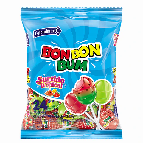Bon Bon Bum surtido tropical 24 unidades