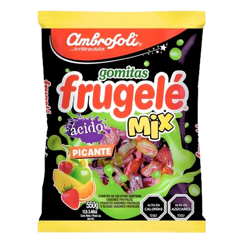 Gomitas Frugelé mix ácido picante 550g