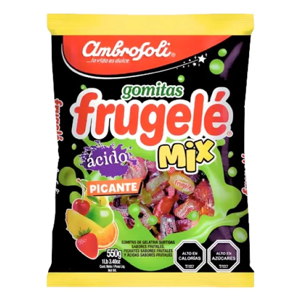 Gomitas Frugelé mix ácido picante 550g 1