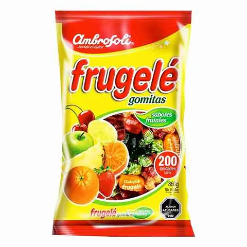 Gomitas Frugelé 860gr 200 unidades