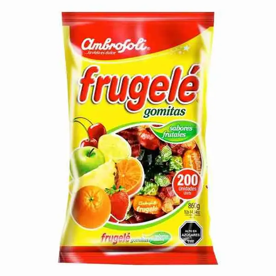 Gomitas Frugelé 860gr 200 unidades 1
