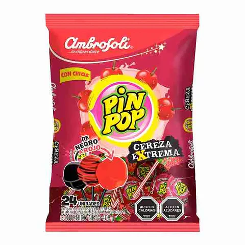 Coyac  Pin Pop Cereza Extrema 24 unidades