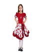 Vestido huasa chinita floreado burdeo blanco infantil  - Miniatura 1