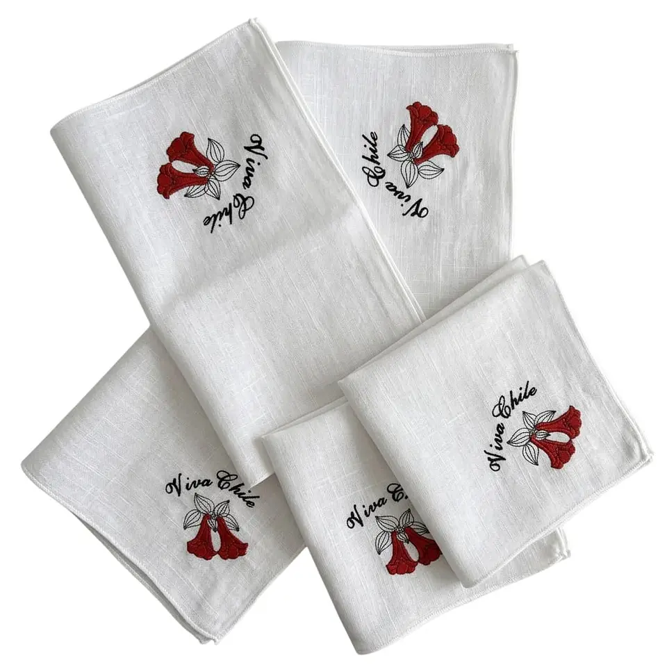 Pañuelos estampados fiestas patrias 12 unidades 2