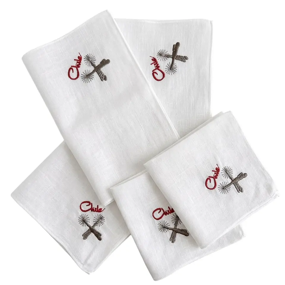 Pañuelos estampados fiestas patrias 12 unidades 3