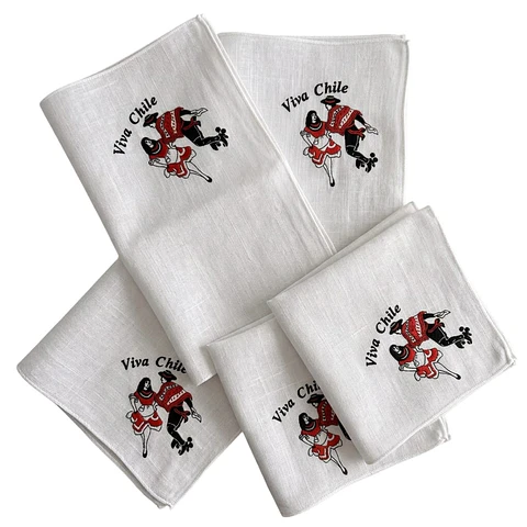 Pañuelos estampados fiestas patrias 12 unidades